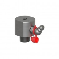 MH134-1B Accelerometer Mounting Pad With 45° Zerk Grease Fitting Adapter, 1/4-28 Tapped Hole, 1/4-18 NPT Mounting Thread