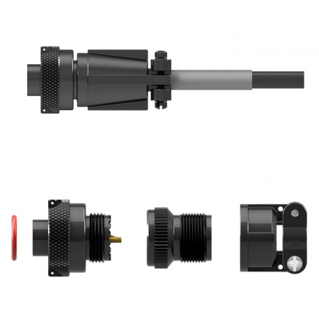 CK-D2H 2 pólusú MIL-SPEC csatlakozó készlet, hátsó burokkal, 121 °C hőmérsékletig
