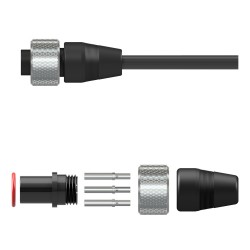 CK-A3N CK-A3N 3 Socket, Crimp Contact, MIL-Style Nylon Connector Kit, 121 °C Max Temp
