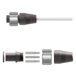 CK-A3R High Temperature 3 Socket, Crimp Contact, MIL-Style PPS Connector Kit, 200 °C Max Temp
