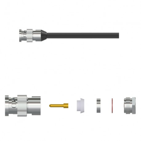 CK-F BNC Plug csatlakozó készlet, 121 °C max. hőmérsékletig
