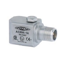 AC904 gyújtószikramentes rezgésgyorsulás érzékelő: 50 mV/g érzékenység, oldalsó kivezetésű