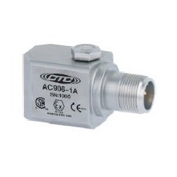 AC906 gyújtószikramentes rezgésgyorsulás érzékelő: 100 mV/g érzékenység, oldalsó kivezetésű