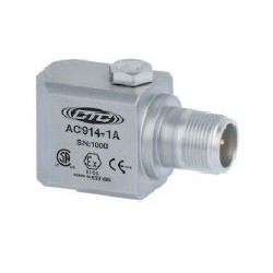 AC914 Low Capacitance, Intrinsically Safe Accelerometer, Side Exit Connector/Cable, 50 mV/g