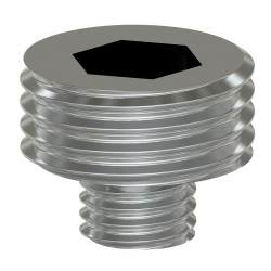 MH108-42B REPLACEMENT 1/4-28 MOUNTING STUD, 316L STAINLESS STEEL, 9.9 mm LENGTH