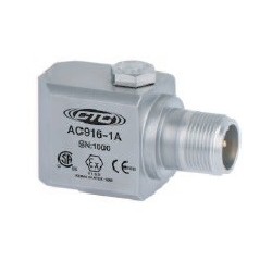 AC916 Low Capacitance, Intrinsically Safe Accelerometer, Side Exit Connector/Cable, 100 mV/g