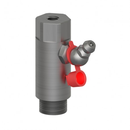 MH134-4B HEX HEAD ACCELEROMETER MOUNTING PAD WITH 45° ZERK GREASE FITTING ADAPTER