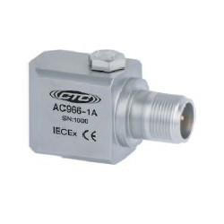 AC966 Low Capacitance, IEC Certified (IECEx), Intrinsically Safe Accelerometer, Side Exit Connector/Cable, 100 mV/g