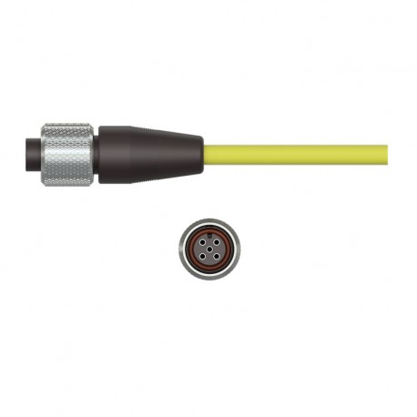 M2R HIGH TEMPERATURE, 5 SOCKET M12, PPS MOLDED CONNECTOR WITH 2 LIVE SOCKETS