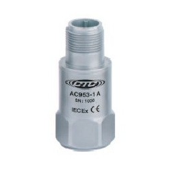 AC953 IEC Certified (IECEx), Intrinsically Safe Accelerometer, Top Exit Connector/Cable, 50 mV/g  NOT AVALIABLE!