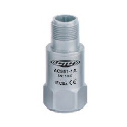 AC951 IEC Certified (IECEx), Intrinsically Safe Accelerometer, Top Exit Connector/Cable, 10 mV/g  NOT AVALIABLE!