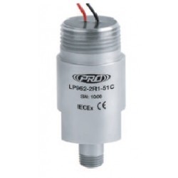 LP962-5XC IECEx minősítésű, loop power rezgésgyorsulás érzékelő és távadó: 4-20 mA, felső kivezetésű szabad vezetékér