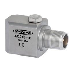 AC213 alacsony frekvenciás rezgésgyorsulás érzékelő, oldalsó kivezetésű, 250 mV/g