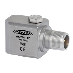 AC204 általános célú rezgésgyorsulás érzékelő, oldalsó kivezetésű, 100 mV/g