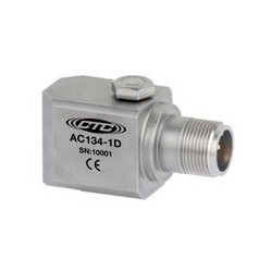 AC134 Low & High Frequency Accelerometer, Side Exit Connector, 500 mV/g