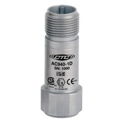 AC940 Class I, Division 2/Zone 2 Accelerometer, Top Exit Connector/Cable, 100 mV/g