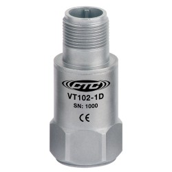 VT102 Dual Output, Piezo Electric Velocity Sensor, Velocity/Temperature, Top Exit, 100 mV/in/sec, 10 mV/°C  NOT AVALIABLE!