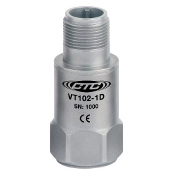 VT102 kettős kimenetű hőmérséklet és rezgéssebesség érzékelő, felső kivezetésű, 100 mV/in/sec, 10 mV/°C