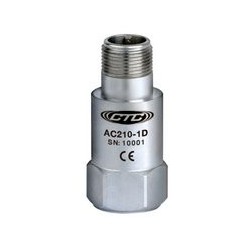 AC210 Premium Accelerometer, Top Exit Connector/Cable, 100 mV/g