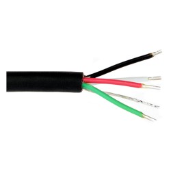 CB105 - 4 conductor, shielded, black polyurethane jacketed cable