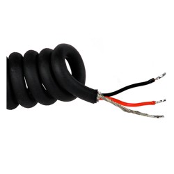 CB108 - Coiled cable, black polyurethane, lightweight