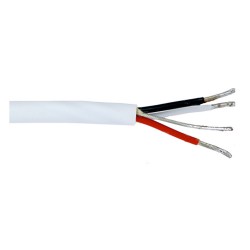 CB112 - 3 conductor, shielded cable, white Teflon jacket