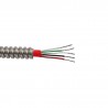 CB618 - 4 conductor cable, red Teflon, heavy duty stainless steel armor