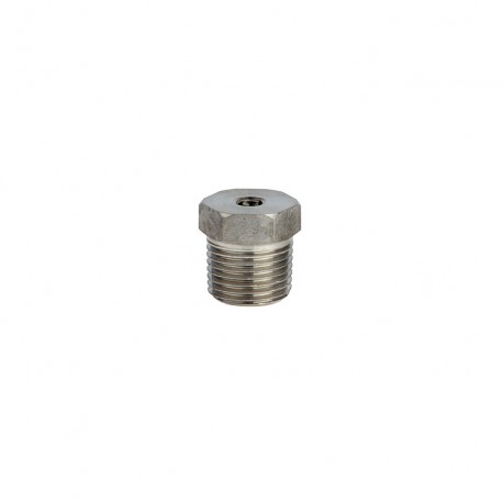 MH108-16B 1/4" NPT plug to 1/4-28 threaded hole adapter