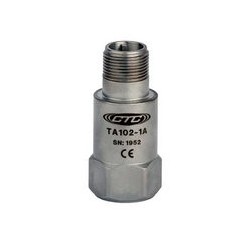 TA102 Dual Output, Temperature/Acceleration, Top Exit Connector/Cable, 100 mV/g, 10 mV/°C