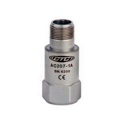 AC207 High Temperature Accelerometer, Top Exit Connector/Cable, 100 mV/g