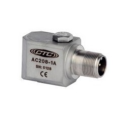 AC208 High Temperature Accelerometer, Side Exit Connector/Cable, 100 mV/g