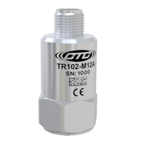 TR102-M12A - RTD érzékelő, 100 mV/g, felső csatlakozó