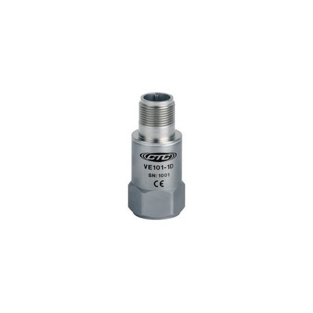 VE101 általános célú rezgéssebesség érzékelő: 4mV/mm/sec érzékenység, felső kivezetésű