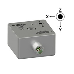 TXFA331 Low Frequency Triaxial Accelerometer, Side Exit 4 Pin Mini-Mil Connector, 500 mV/g