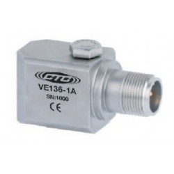 VE136 Piezo Electric Velocity Sensor, Side Exit Connector/Cable, 500 mV/in/sec