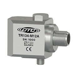TR134-M12A RTD érzékelő, oldal kivezetésű 4 tűs M12 csatlakozó, 500 mV/g, ±10%