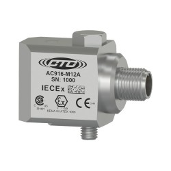 AC916-M12A Low Capacitance, Intrinsically Safe Accelerometer